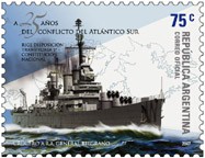 Crucero General Belgrano, hundido por la marina brit�nica.