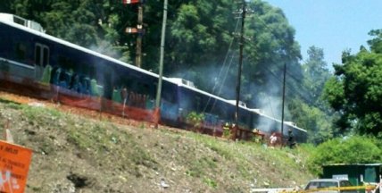 Incendio en la Linea Mitre