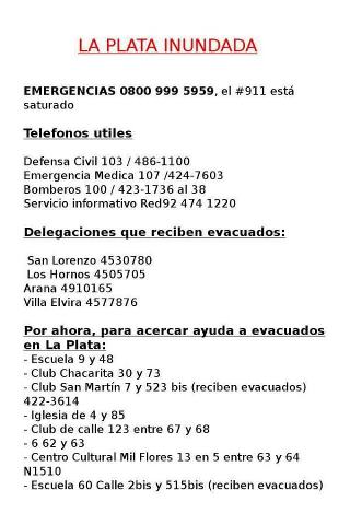 Los datos importantes a tener en cuenta...