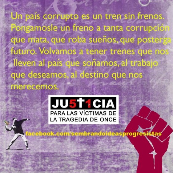 Por la masacre de Once.