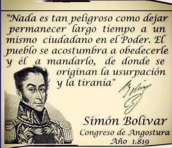 Frase de Simn Bolivar, libertador.