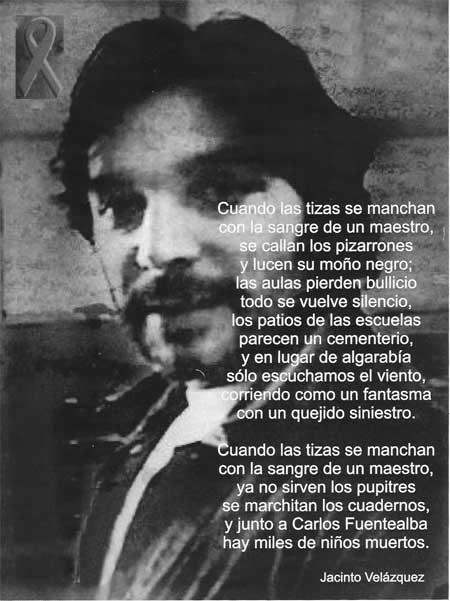 A cuatro a�os de su asesinato. Los docentes argentinos siguen pagando con sangre. Nuevamente las tizas se mancharon de sangre...