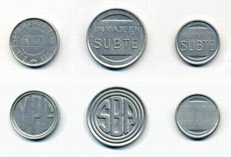 Estos eran los cospeles de subtes