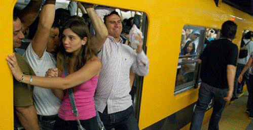 As se viaja en las horas pico