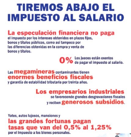 No al impuesto a las ganancias.
