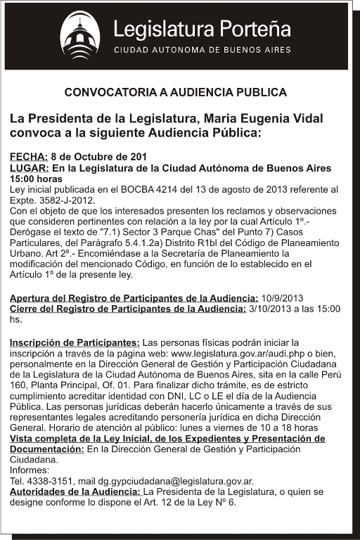Audiencia p�blica del 8 de octubre 2013 Comuna 15