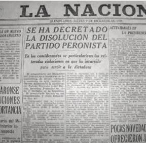 Tapa del diario La Nacin