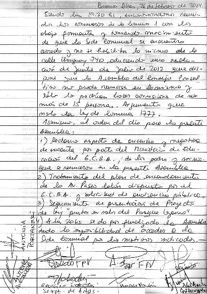 Acta del 26 de febrero del 2014