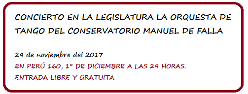 CONCIERTO LEGISLATURA